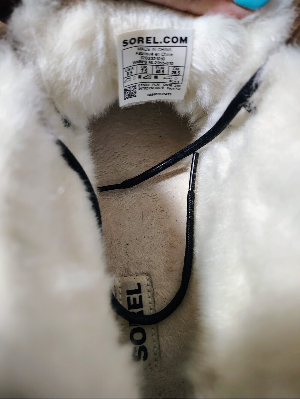 Sorel Out N About Moc Slippers Black Suede Faux Fur Moccasin Womens 9.5 NL2355-0 - Picture 6 of 8